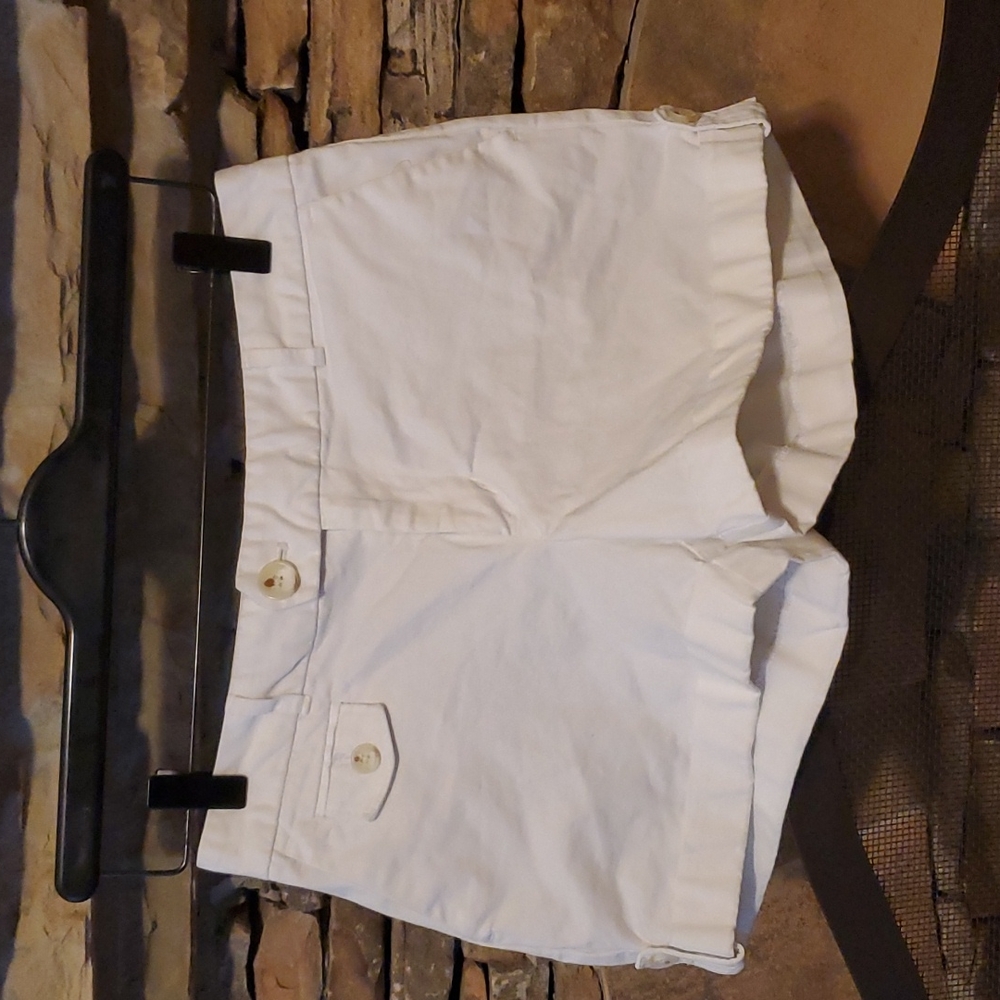 Banana Republic White Martin Fit Shorts